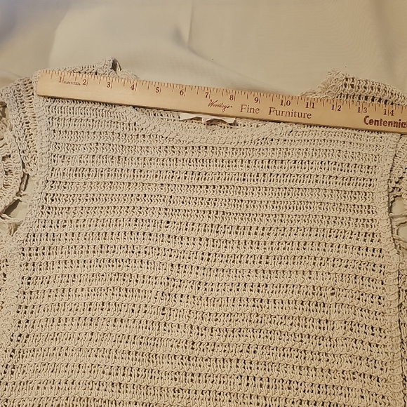 Solitaire Cream Crochet Lace Women's Blouse - Picture 12 of 12